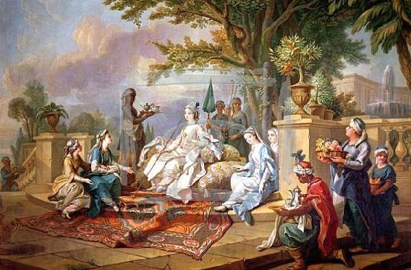 Charles-Amedee-Philippe van Loo Sultana Served by her Eunuchs Spain oil painting art